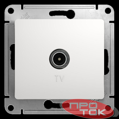 Механизм розетки TV 1-м СП Glossa 1DB бел. SchE GSL000191