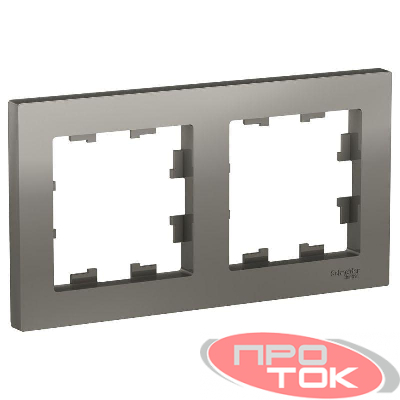 Рамка 2-м ATLAS DESIGN универс. сталь SchE ATN000902
