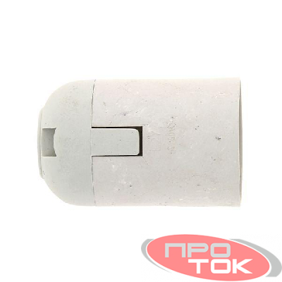 Патрон E27 пластик. подвесной термостойкий пластик бел. EKF LHP-E27-s