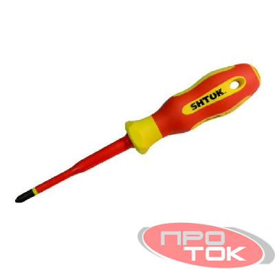 Отвертка диэлектрическая Ph2х100мм SHTOK 09320