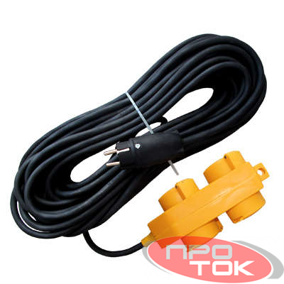 Удлинитель 4х10м с заземл. 16А IP44 У16-040 КГ 3х1.5 розетки с защ. крышкой UNIVersal 9634131