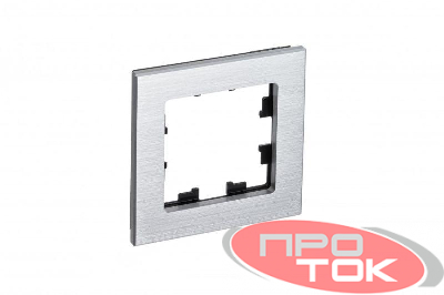 Рамка 1-м ATLASDESIGN NATURE металл серебр. SchE ATN312101