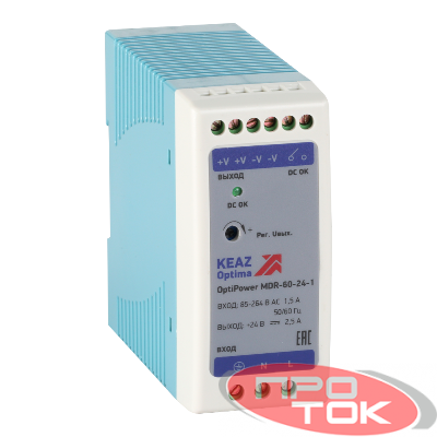 Блок питания OptiPower MDR-60-24-1 КЭАЗ 284541