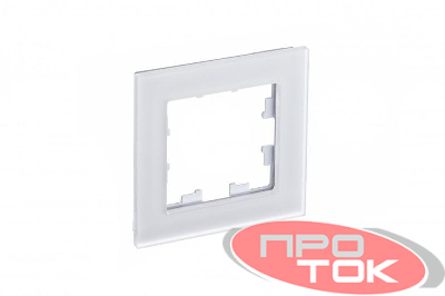 Рамка 1-м ATLASDESIGN NATURE мат. стекло бел. SchE ATN330101