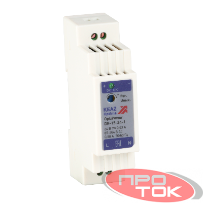 Блок питания OptiPower DR-15-24-1 КЭАЗ 284543