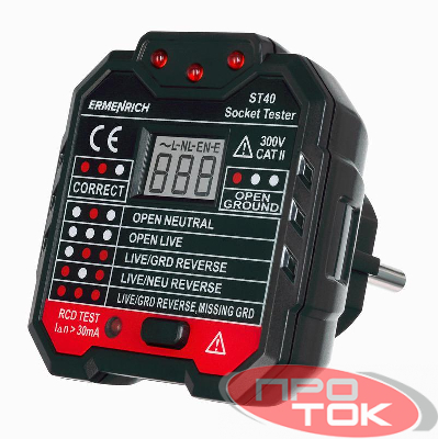 Тестер розеток Zing ST40 Ermenrich 82963
