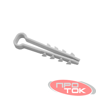 Дюбель-хомут для плоского кабеля 5-8мм бел. (уп.100шт) TOKOV ELECTRIC TKE-DH-5-8-PK-C01