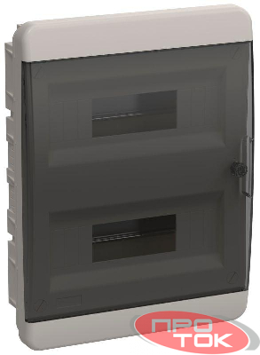 Корпус пластиковый ЩРВ-П-24 IP41 черн. прозр. дверь TEKFOR IEK TF5-KP12-V-24-41-K01-K03