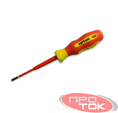 Отвертка диэлектрическая 4х100х0.8мм SHTOK 09312
