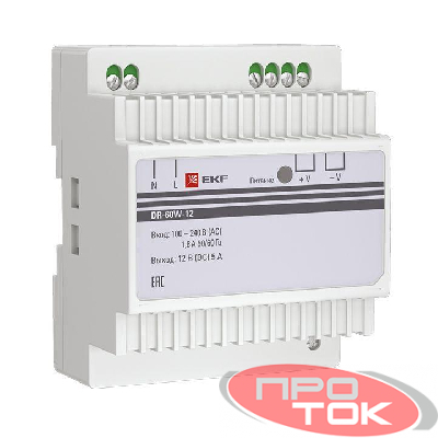 Блок питания 12В DR-60W-12 PROxima EKF dr-60w-12