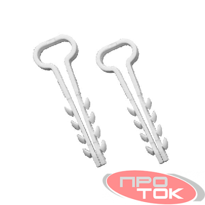 Дюбель-хомут для плоского кабеля 6-14мм бел. (уп.100шт) TOKOV ELECTRIC TKE-DH-6-14-PK-C01