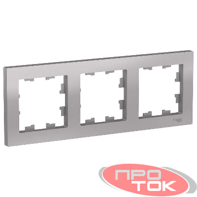 Рамка 3-м ATLAS DESIGN универс. алюм. SchE ATN000303