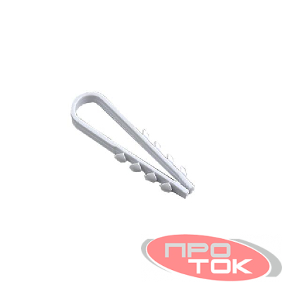 Дюбель-хомут для круглого кабеля 11-18мм бел. (уп.100шт) TOKOV ELECTRIC TKE-DH-11-18-C01