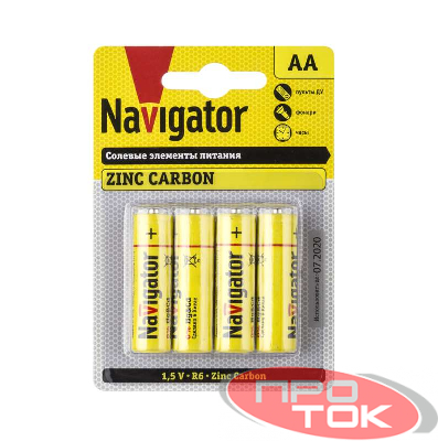 Элемент питания солевой 94 758 NBT-NS-R6-BP4 (блист.4шт) Navigator 94758