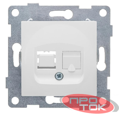 Розетка компьютерная 1-м СП Ugra RJ45 механизм бел. GUSI С11К1-001