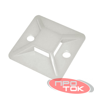 База монтажная самоклеящаяся 30х30 бел. (уп.100шт) TOKOV ELECTRIC TKE-SP-30-W