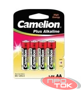 Элемент питания алкалиновый LR LR6 BL-4 (блист.4шт) Camelion 7370