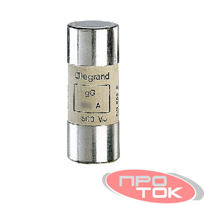 Вставка плавкая тип gG 22х58 50А 500В с бойком Leg 015550