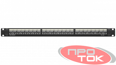 Патч-панель 19дюйм 1UCAT5E 24 модуля RJ45 экранированная DKC RN5PPF24