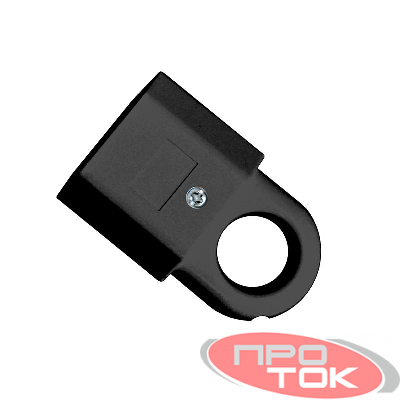 Розетка переносная 6А 250В плоская с ушком без заземл. черн. UNIVersal А1040