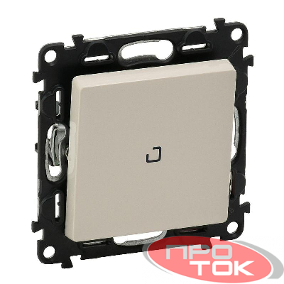 Механизм выключателя 1-кл. СП Valena Life 10А IP20 250В 10АХ с подсветкой с лиц. панелью сл. кость Leg 752510