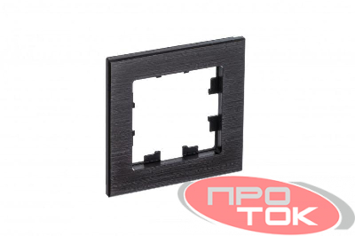 Рамка 1-м ATLASDESIGN NATURE металл оникс SchE ATN312301