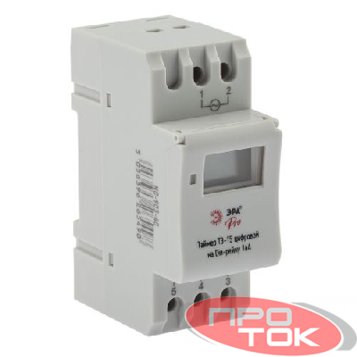 Таймер PRO NO-903-40 ТЭ-15 цифровой на Din-рейку 16А Эра Б0050656
