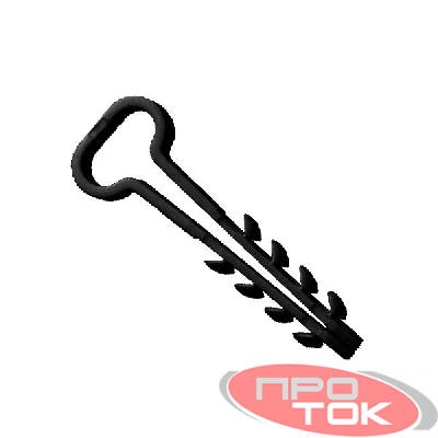 Дюбель-хомут для плоского кабеля 6-12мм черн. (уп.100шт) TOKOV ELECTRIC TKE-DH-6-12-PK-C05