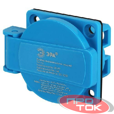 Розетка панельная СП R(PAN)-16-2P-PE-IP54 112 2Р+PЕ 16А 220В IP54 защ. крышка Эра Б0057937