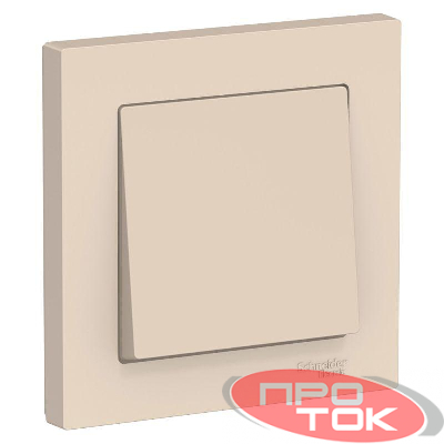 Выключатель 1-кл. ATLAS DESIGN (сх.1) 10АХ в сборе беж. SchE ATN000212