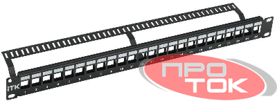 Патч-панель модульная 1U UTP. 24 порта ITK PP24-1UMU