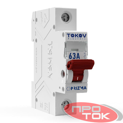 Выключатель нагрузки модульный 1П 63А TOKOV Electric TKE-PZ60-MDSI-1-63