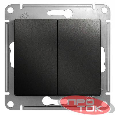 Механизм переключателя 2-кл. Glossa сх. 6 10AX антрацит SchE GSL000765
