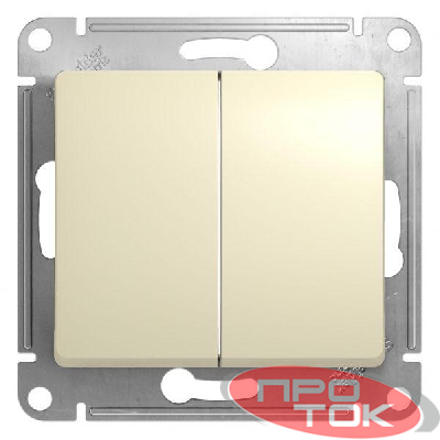 Механизм переключателя 2-кл. СП Glossa сх.6 10AX беж. SchE GSL000265