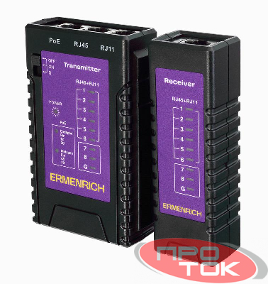 Тестер кабельный NetGeeks NP10 фиолет. Ermenrich 85300