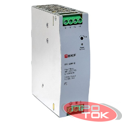 Блок питания на DIN-рейку 120Вт Uвх ~ 220В AC Uвых - 12В DC постоянного тока EKF DR-E-120W-12