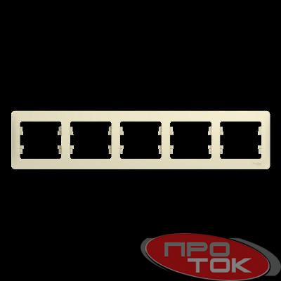 Рамка 5-м Glossa горизонт. беж. SchE GSL000205
