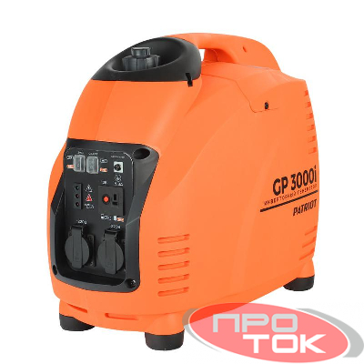 Бензогенератор инверторный GP 3000i 3.0/3.5 кВт уровень шума 63dB вес 29.5кг PATRIOT 474101045