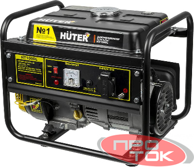 Бензогенератор HT1000L 1ф 1000Вт ручной стартер HUTER 64/1/2