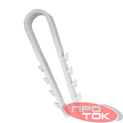 Дюбель-хомут для круглого кабеля 19-25мм бел. (уп.100шт) TOKOV ELECTRIC TKE-DH-19-25-C01