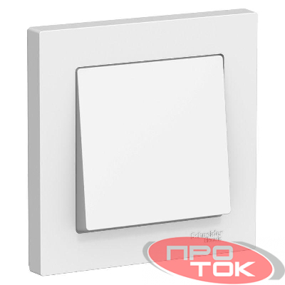 Выключатель 1-кл. ATLAS DESIGN (сх.1) 10АХ в сборе бел. SchE ATN000112