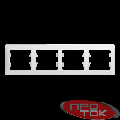 Рамка 4-м Glossa горизонт. бел. SchE GSL000104