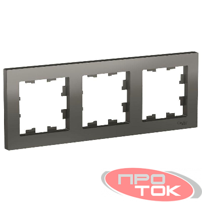 Рамка 3-м ATLAS DESIGN универс. сталь SchE ATN000903