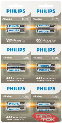 Элемент питания алкалиновый AAA/LR03 1.5В Entry отрывной набор (блист. 12шт) Philips Б0064646