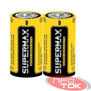 Элемент питания солевой S R20 (уп.2шт) Supermax SUPR20