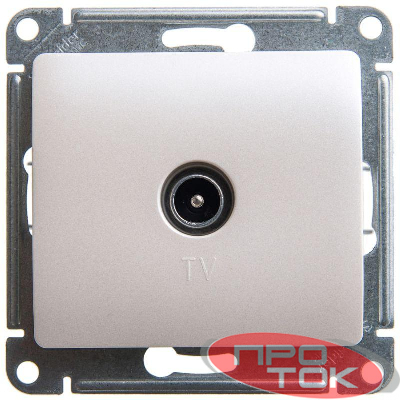 Механизм розетки TV 1-м Glossa 1DB перламутр SchE GSL000691