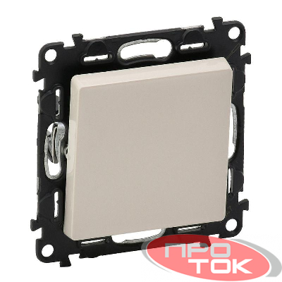 Механизм выключателя 1-кл. СП Valena Life 10А IP20 250В 10АХ с лицевой панелью; безвинтовые зажимы сл. кость Leg 752501