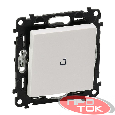 Механизм выключателя 1-кл. СП Valena Life 10А IP20 250В 10АХ с подсветкой; с лицевой панелью бел. Leg 752410