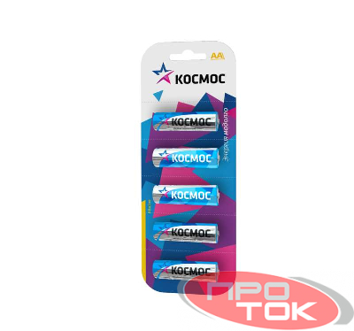 Элемент питания алкалиновый LR LR6 BP-5 (блист.5шт) Космос KOCLR65BL