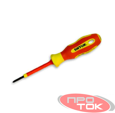 Отвертка диэлектрическая Ph0х60мм SHTOK 09316